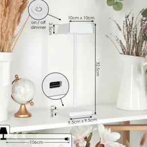 hofstein Lampe de table Algeraz LED Blanc, 1 lumière* Lampes Modernes