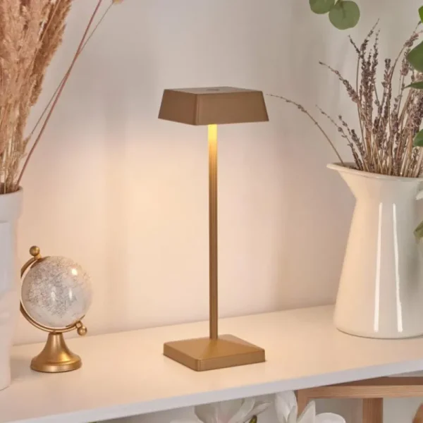 hofstein Lampe de table Algeraz LED Laiton, 1 lumière* Lampes Modernes