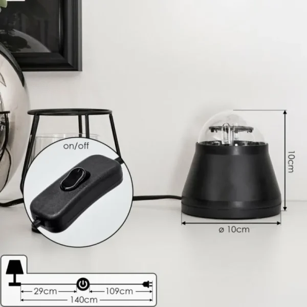 hofstein Lampe de table Atabueira LED Noir, 1 lumière, Changeur de couleurs* Lampes Modernes