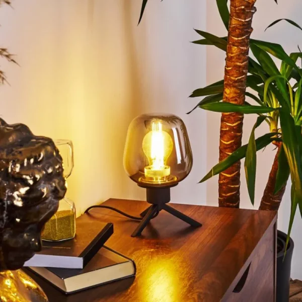 hofstein Lampe de table Barnegat Noir, 1 lumière* Lampes Modernes