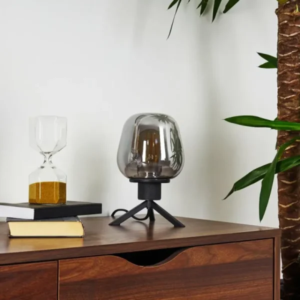 hofstein Lampe de table Barnegat Noir, 1 lumière* Lampes Modernes