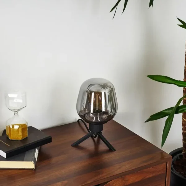 hofstein Lampe de table Barnegat Noir, 1 lumière* Lampes Modernes