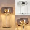 hofstein Lampe de table Blacklick Chrome, 3 lumières* Lampes En Verre