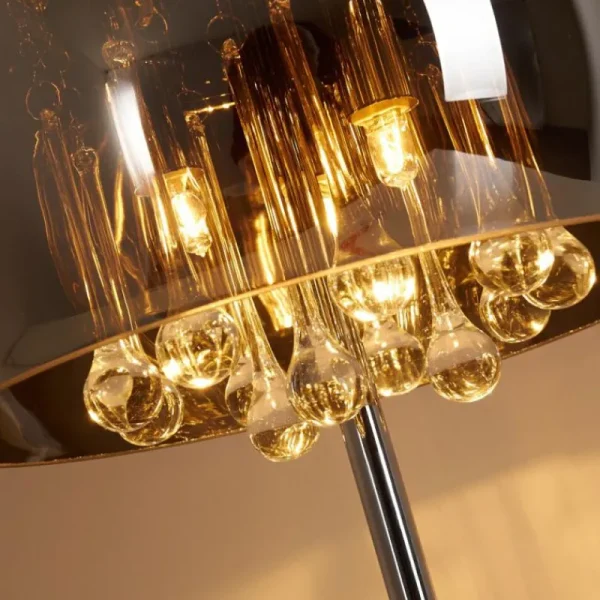 hofstein Lampe de table Blacklick Chrome, 3 lumières* Lampes En Verre