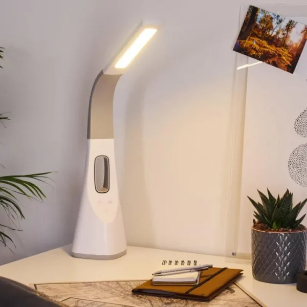 hofstein Lampe de table Bratislava LED Blanc, 1 lumière* Lampes Modernes