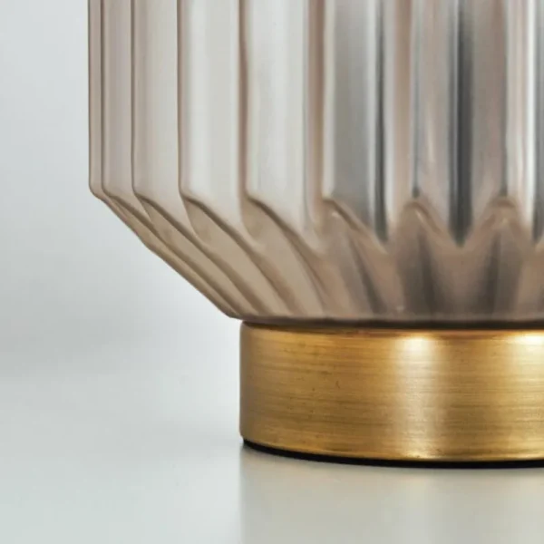 hofstein Lampe de table Briel Laiton, 1 lumière* Lampes En Verre