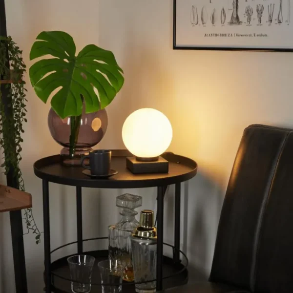 hofstein Lampe de table Chamouscady Noir, 1 lumière* Lampes En Verre