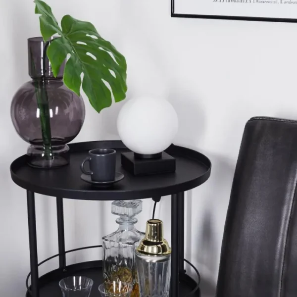 hofstein Lampe de table Chamouscady Noir, 1 lumière* Lampes En Verre