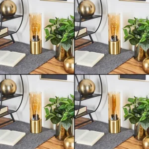 hofstein Lampe de table Dulcita Laiton, 1 lumière* Lampes En Verre