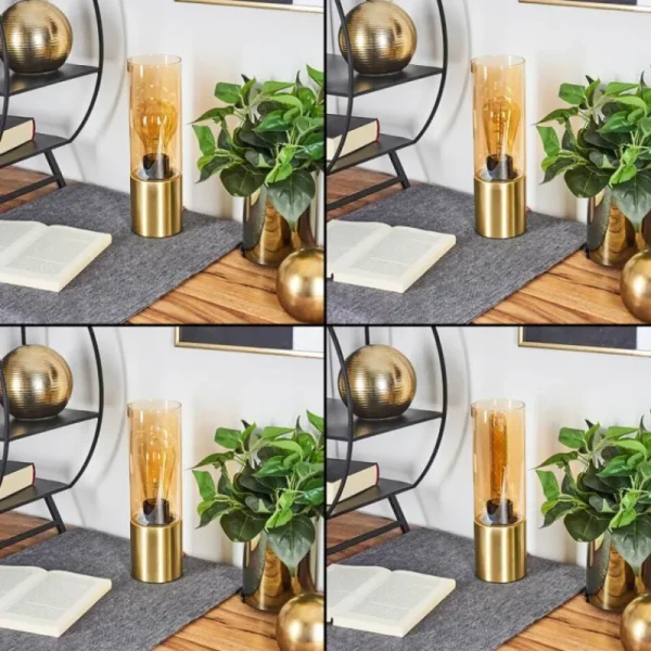 hofstein Lampe de table Dulcita Laiton, 1 lumière* Lampes En Verre