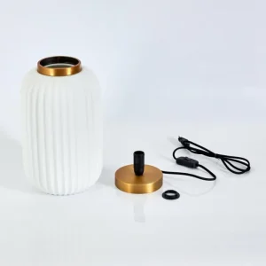 hofstein Lampe de table Dyce Laiton, 1 lumière* Lampes En Verre