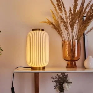 hofstein Lampe de table Dyce Laiton, 1 lumière* Lampes En Verre