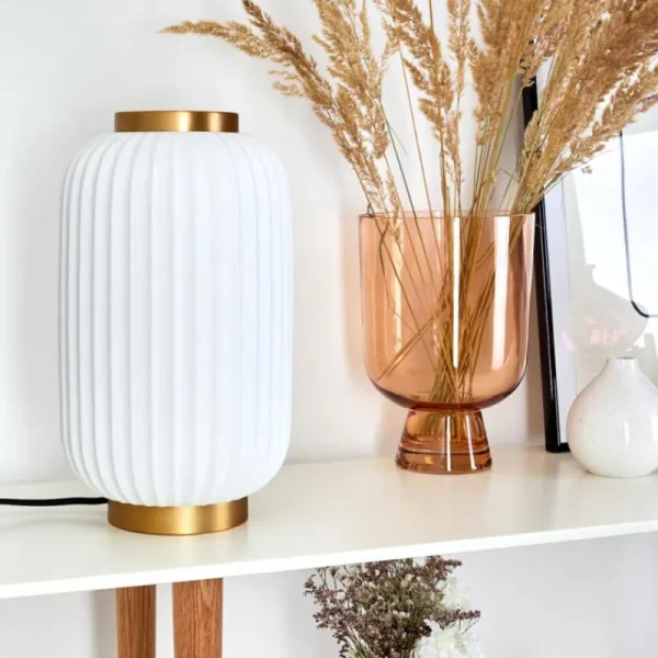 hofstein Lampe de table Dyce Laiton, 1 lumière* Lampes En Verre