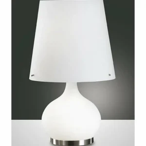 Luminaires Fabas Luce Lampe de table Fabas Luce ADE Nickel mat, 2 lumières* Lampes En Verre