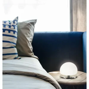 Luminaires Fabas Luce Lampe de table Fabas Luce Morgana LED Chrome, 1 lumière* Lampes En Verre