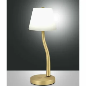 Luminaires Fabas Luce Lampe de table Fabas Luce Ibla LED Laiton, 1 lumière* Lampes En Verre