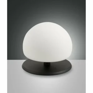 Luminaires Fabas Luce Lampe de table Fabas Luce Morgana LED Noir, 1 lumière* Lampes En Verre