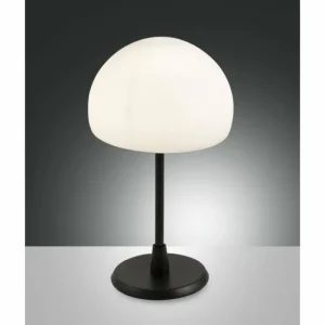 Luminaires Fabas Luce Lampe de table Fabas Luce Gaia LED Noir, 1 lumière* Lampes En Verre