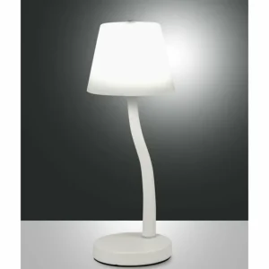 Luminaires Fabas Luce Lampe de table Fabas Luce Ibla LED Blanc, 1 lumière* Lampes En Verre