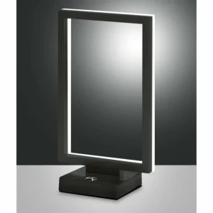 Luminaires Fabas Luce Lampe de table Fabas Luce Bard LED Anthracite, 1 lumière* Lampes En Verre