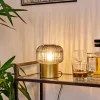 hofstein Lampe de table Gallo Or, Laiton, 1 lumière* Lampes En Verre