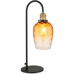 Luminaires Globo Lighting Lampe de table Globo SALVY Noir, 1 lumière* Lampes En Verre