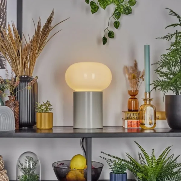 hofstein Lampe de table Godrie Crème, 1 lumière* Lampes En Verre