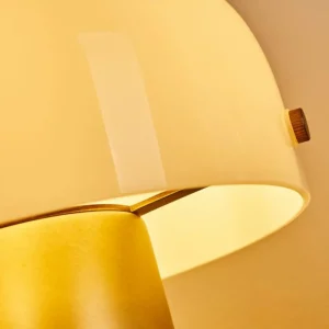 hofstein Lampe de table Guicia Or, Laiton, 1 lumière* Lampes En Verre