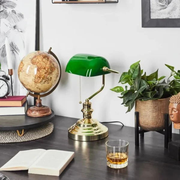 hofstein Lampe de table Havsta Laiton, 1 lumière* Lampes En Verre