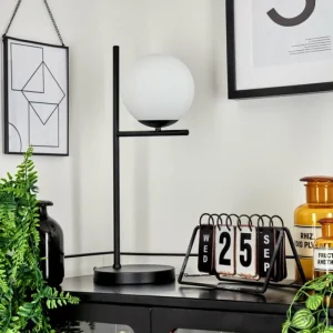 hofstein Lampe de table Hogatza Noir, 1 lumière* Lampes En Verre