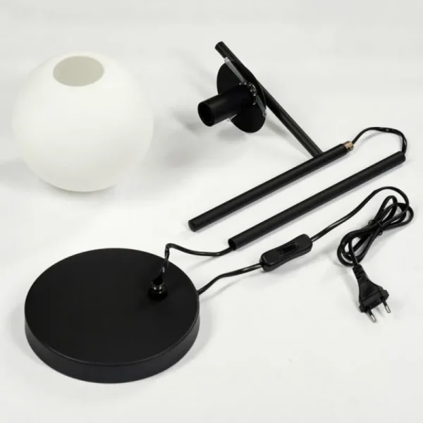 hofstein Lampe de table Hogatza Noir, 1 lumière* Lampes En Verre