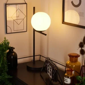 hofstein Lampe de table Hogatza Noir, 1 lumière* Lampes En Verre