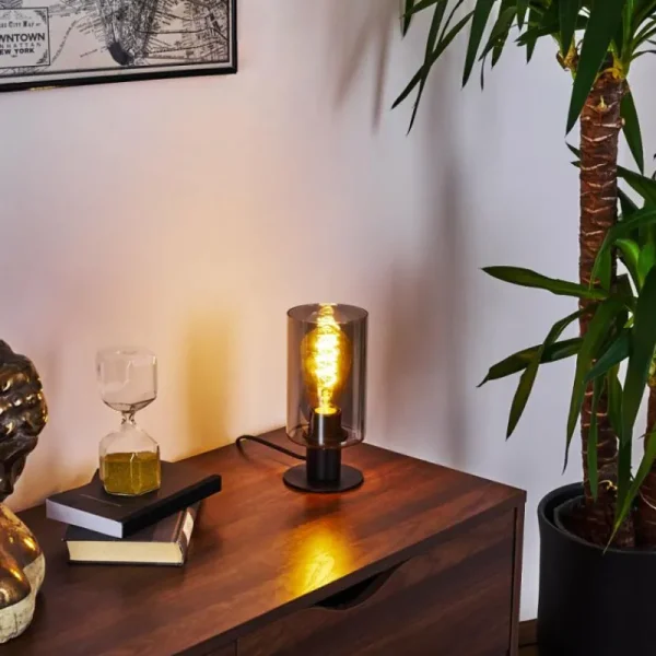 hofstein Lampe de table Hunouri Noir, 1 lumière* Lampes Modernes