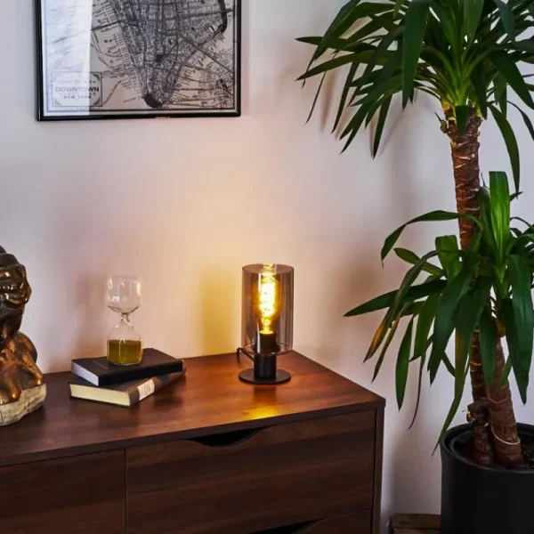 hofstein Lampe de table Hunouri Noir, 1 lumière* Lampes Modernes