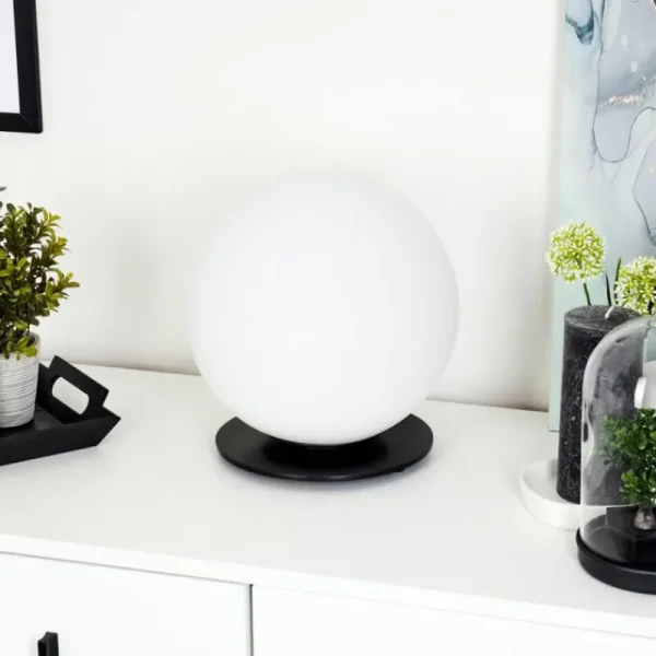 hofstein Lampe de table Karhia Noir, 1 lumière* Lampes En Verre