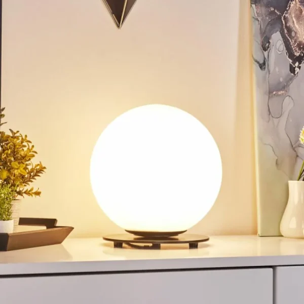hofstein Lampe de table Karhia Noir, 1 lumière* Lampes En Verre