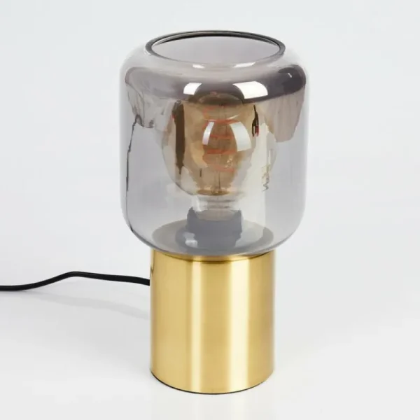 hofstein Lampe de table Keppoch Laiton, 1 lumière* Lampes En Verre
