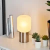 hofstein Lampe de table Keppoch Nickel mat, 1 lumière* Lampes En Verre