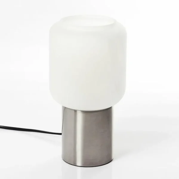 hofstein Lampe de table Keppoch Nickel mat, 1 lumière* Lampes En Verre