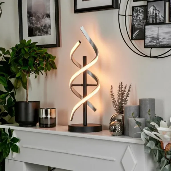 hofstein Lampe de table Khovet LED Noir, 1 lumière* Lampes Modernes