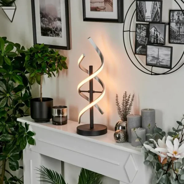 hofstein Lampe de table Khovet LED Noir, 1 lumière* Lampes Modernes