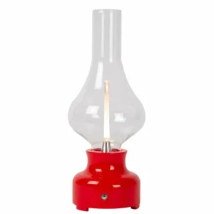 Luminaires Lucide Lampe de table Lucide JASON LED Rouge, 1 lumière* Lampes En Verre