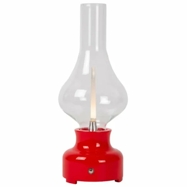 Luminaires Lucide Lampe de table Lucide JASON LED Rouge, 1 lumière* Lampes En Verre