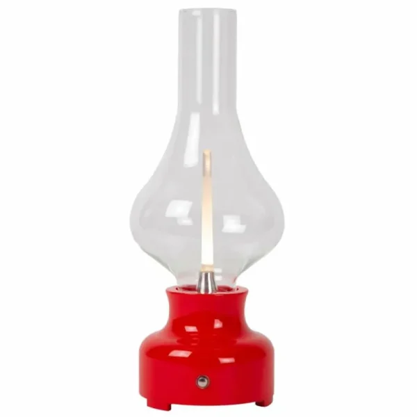 Luminaires Lucide Lampe de table Lucide JASON LED Rouge, 1 lumière* Lampes En Verre