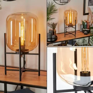 hofstein Lampe de table Manzano Noir, 1 lumière* Lampes En Verre