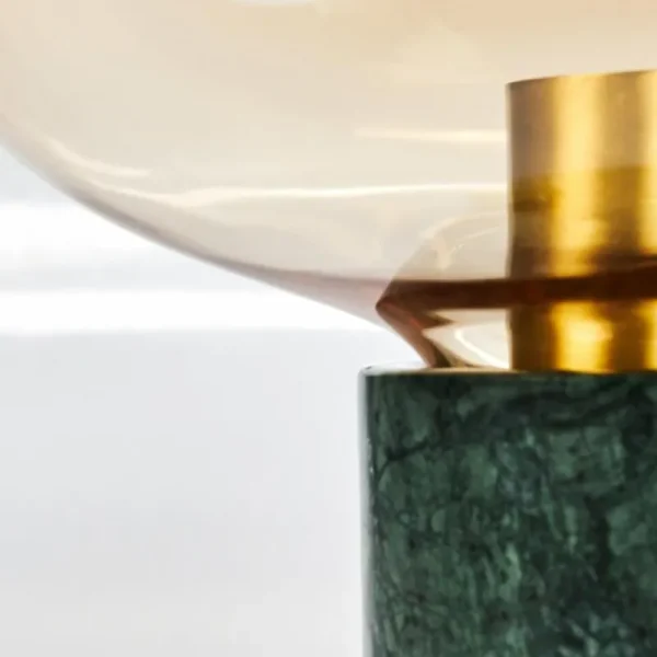 hofstein Lampe de table Maoro Vert, Laiton, 1 lumière* Lampes En Verre