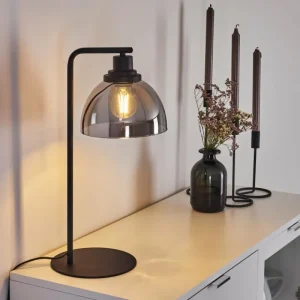 hofstein Lampe de table Morzine Noir, 1 lumière* Lampes En Verre