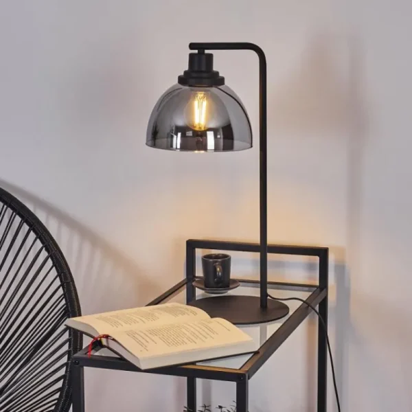 hofstein Lampe de table Morzine Noir, 1 lumière* Lampes En Verre