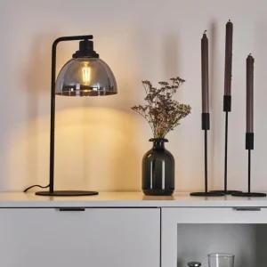 hofstein Lampe de table Morzine Noir, 1 lumière* Lampes En Verre