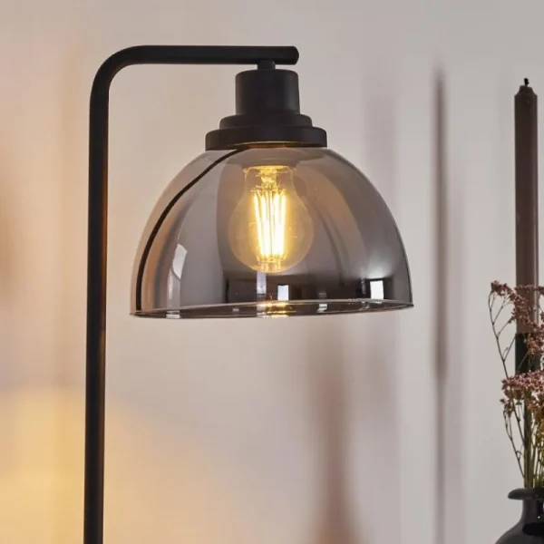 hofstein Lampe de table Morzine Noir, 1 lumière* Lampes En Verre